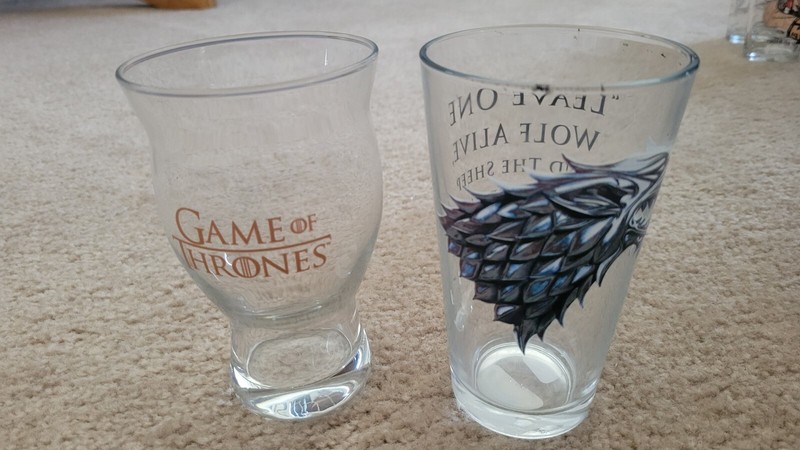 NEW HBO Game of Thrones Stemless Beer or Wine Glasses Cups