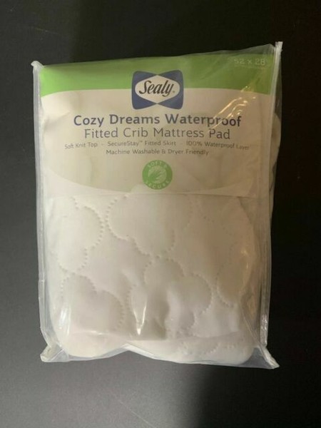 sealy cozy dreams waterproof fitted crib mattress pad