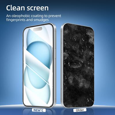 NEW'C Cover Trasparente In TPU + 2 Vetri Temperati Per IPhone 15 (6.1") – Protezione Antiurto 9H E Ultra Sottile - 3