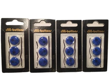 DILL BUTTONS | Set of 12 | Blue Drawn Boy - Round #1605 5/8" 15mm | Four 3 Packs