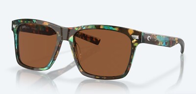 NEW Costa Del Mar ARANSAS Shiny Ocean Tortoise & Copper Polarized Glass 580G