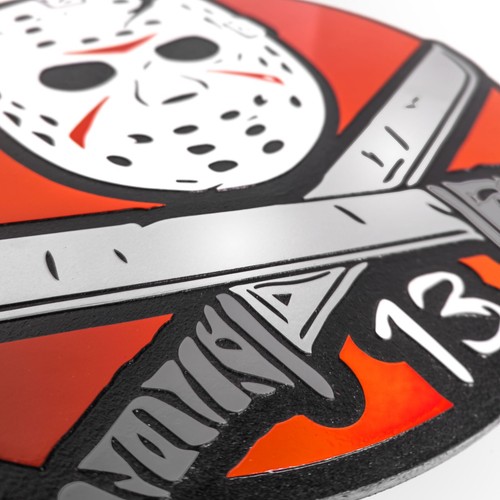 đĒ Jason Voorhees Mask Sign â Engraved Wood Friday the 13th Decor - Picture 4 of 7