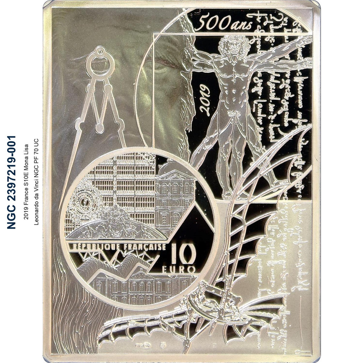 2019 France S10E Mona Lisa Leonardo da Vinci NGC PF 70 UC Highest