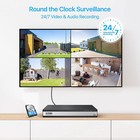 ZOSI 4K UHD PoE Überwachungskamera Set Außen 24CH 4TB NVR Personen Autoerkennung