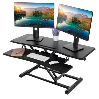 Standing Desk Converter - 42 Inch Adjustable Sit to Stand Up Desk Workstation...