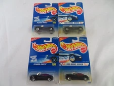 Hot Wheels 1995 Model Series #349 Power Pipes Dark Blue Lot Of 4