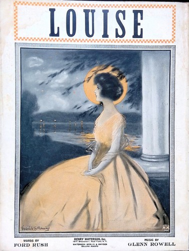 Louise Sheet Music Glenn Rowell Ford Rush 1924 Fox Trot Pretty Lady Art Manning