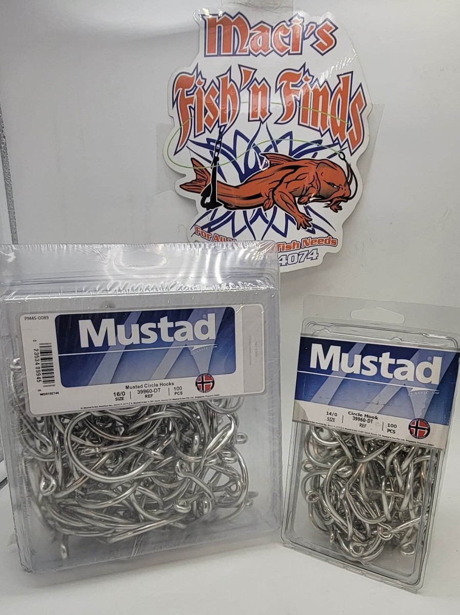 NIB Mustad 39960-DT tuna circle hooks 100 pack 14/0 | eBay