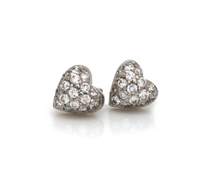 Roberto Coin Diamond Puffed Heart Stud Earrings In 14k Ebay