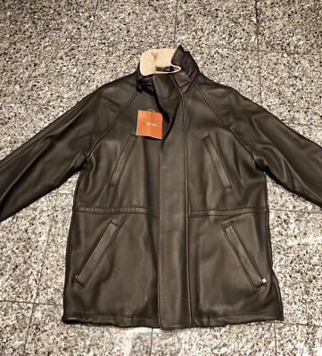 LORO PIANA Brown Leather Cashmere Jacket | eBay