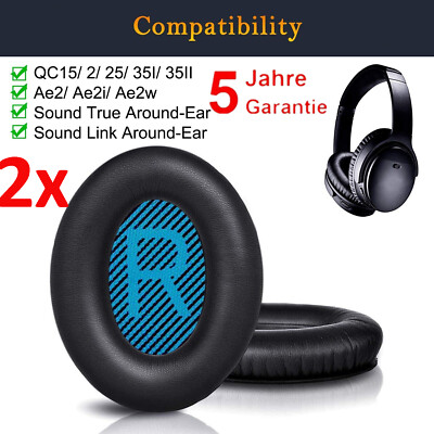 2stk Ohrpolster für Bose Soundlink Around-Ear Wireless II Kopfhörer Kunstleder