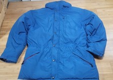 Vintage LL Bean Mens Down Insulated Puffer Coat Parka Blue Large USA