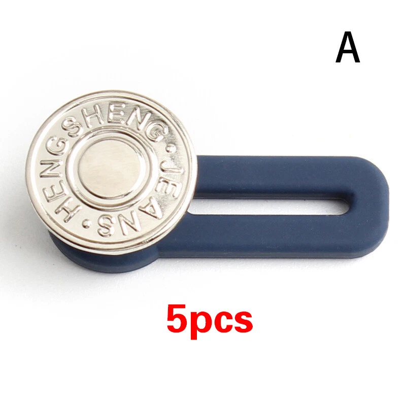 Button Extender Pants Jeans Waist Elastic Trousers Metal Instant Expand DIY - Image 3 of 4