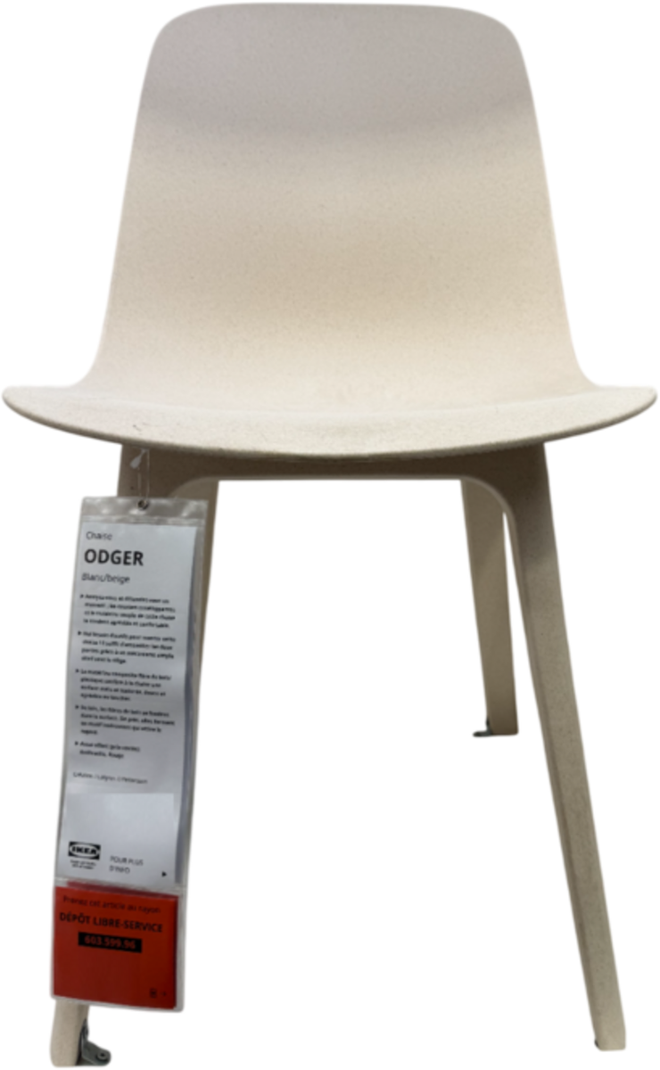 Brand New IKEA ODGER White/Beige Dining Chair 603.599.96 | eBay