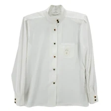 BASLER White Blouse Embroidered Crest Long Sleeve Size EU 38