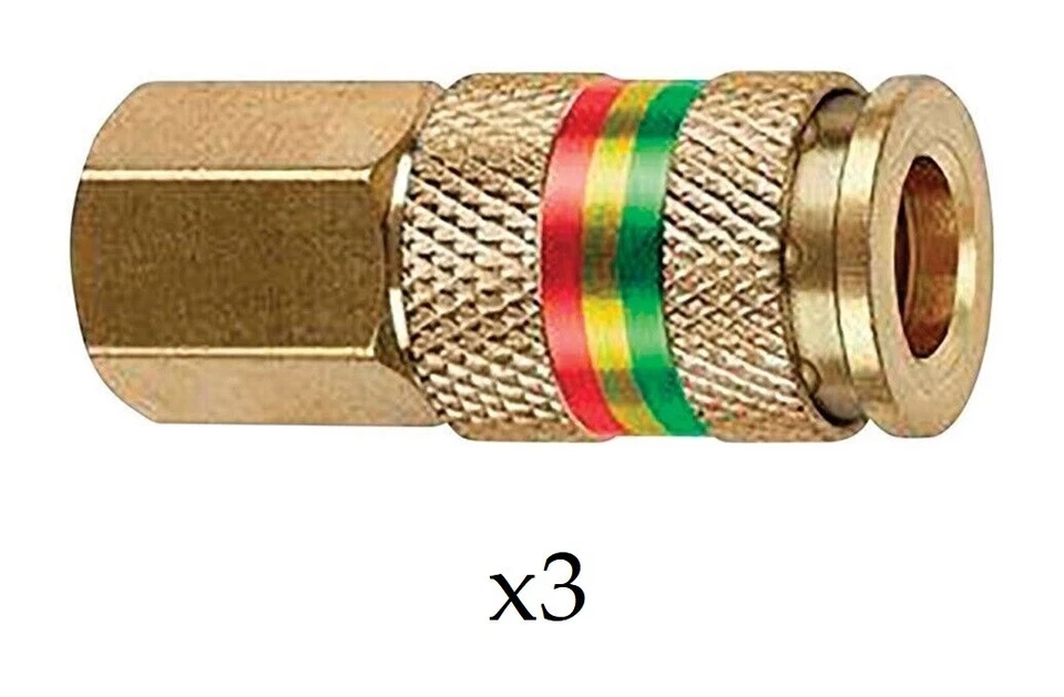 PLEWS/EDELMANN 3 Plews & Edelmann Tru-Flate Combo Coupler Universal 1/4" 13-515