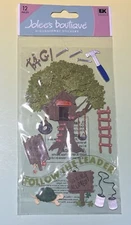 Jolee’s Boutique CLUBHOUSE 12pcs Dimensional Scrapbooking Stickers RARE