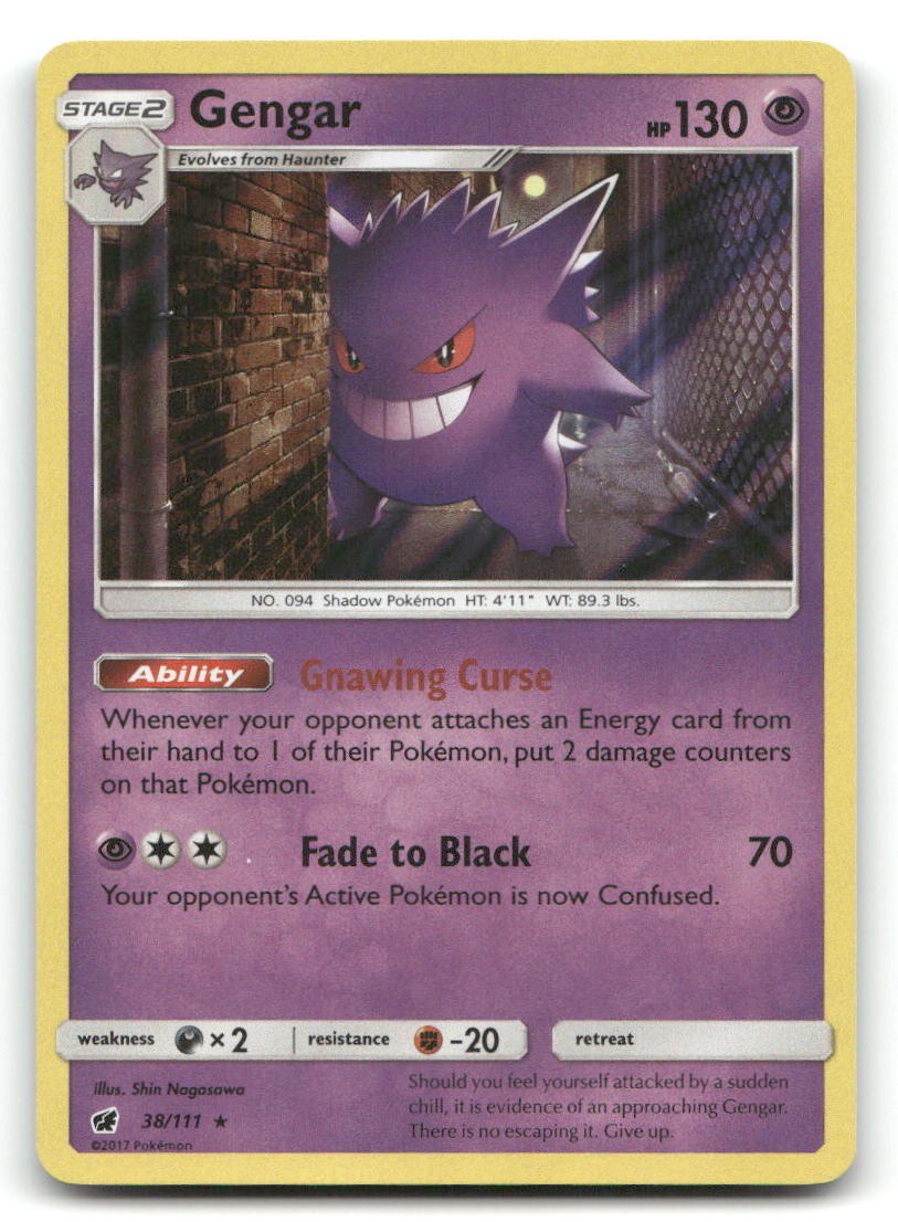 Gengar 38/111 Holo Crimson Invasion LP Pokemon