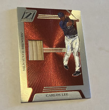 Donruss Zenith 2005 Z-Bats Carlos Lee Brewers Bat Memorabilia Card ZB-97