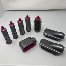 Genuine Dyson Airwrap Hair Styler Attachment Lot Barrels Brushes Dryer 8 Pieces