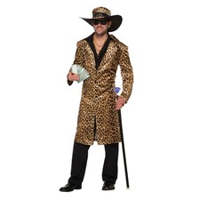 Bristol Novelty Mens Pimp CostumeOne Size Leopard  BN2910