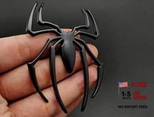 2pcs 3d Spider Emblem Car Sticker Metal Chrome Silver Spider Badges Black 2pcs 3d Spider Emblem Car Sticker Metal Chrome Silver Spider Badges Black