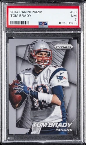 2014 PANINI PRIZM #36 TOM BRADY PSA 7