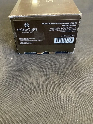 Signature Hardware Pivoting Toilet Paper Holder  Brushed Nickel. SHPRTHZBN A6 - Picture 2 of 5