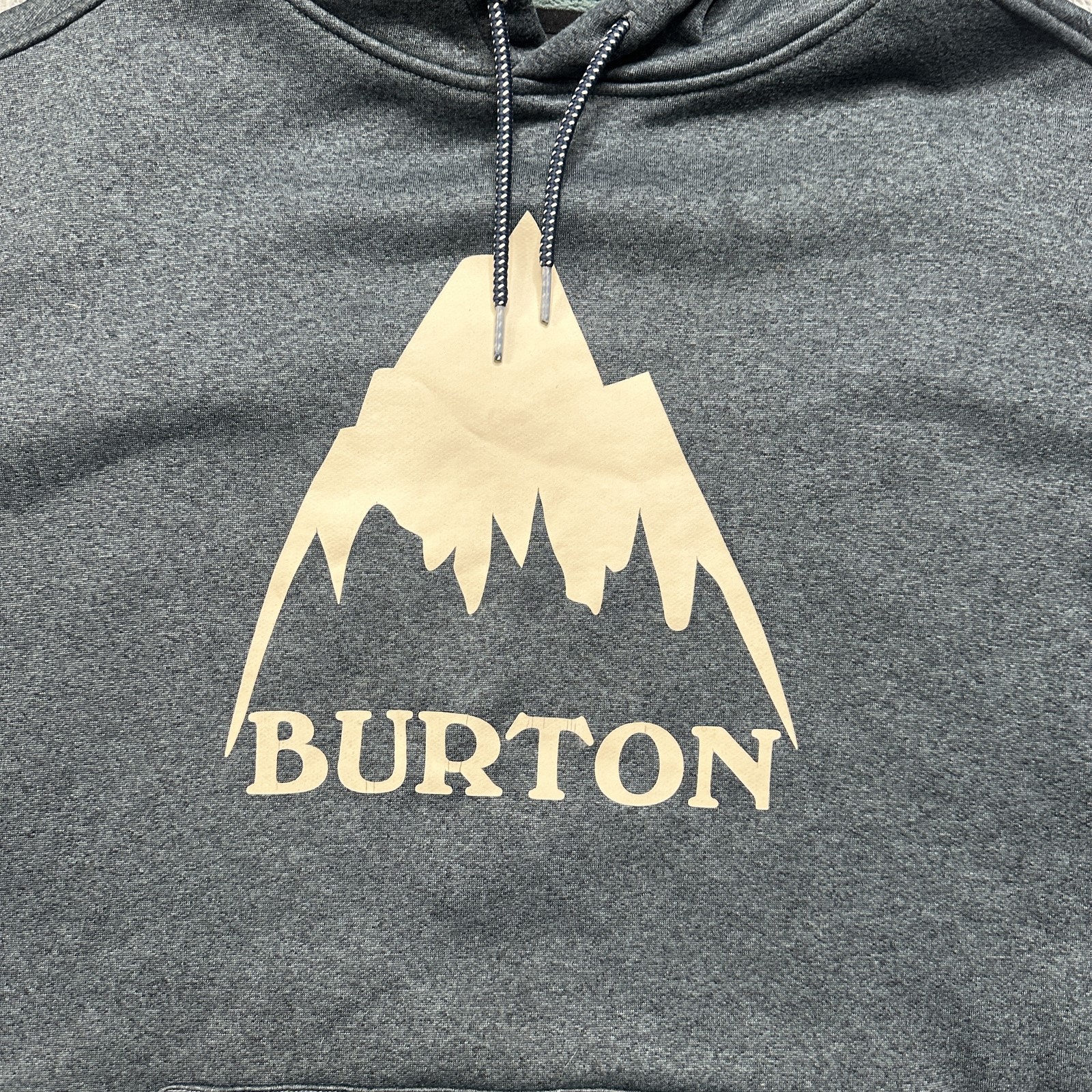 Burton Hoodie Mens L Grey Pullover Sweatshirt Snowboard Logo image 3