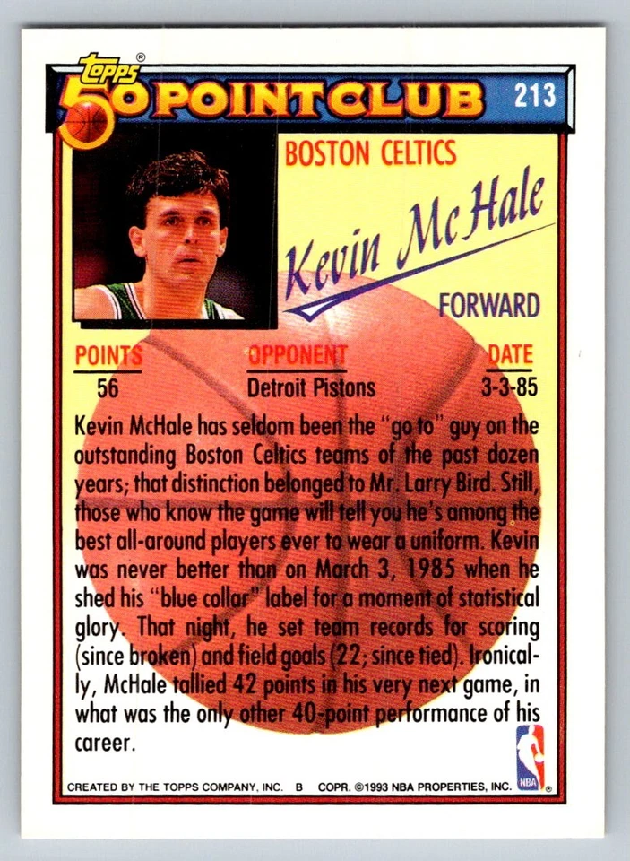 Topps Gold Kevin McHale 213 1992 Foto 2 de 2