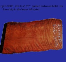 curly Redwood Slab Guitar Billet DIY guitar billet Craft wood g24-0830
