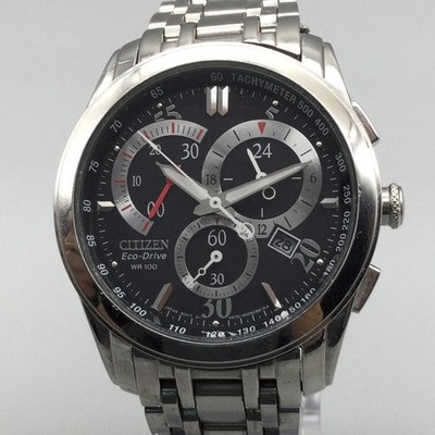 Citizen Eco-Drive Mens Watch 39mm Chronograph Stainless Date H570
