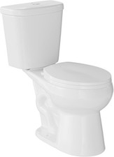 17in ADA Height Two Piece Round Toilet, Soft Close PP Lid, 1.28 GPF Power Flush