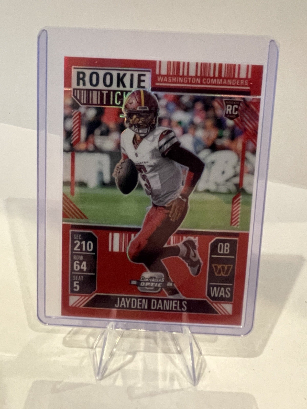 2024 Panini Contenders Optic - Rookie Ticket Jayden Daniels #75 Red Prizm /199