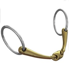 Genuine Neue Schule Salox Tranz Angled Lozenge Loose Ring Snaffle Bit 5.5 Inch