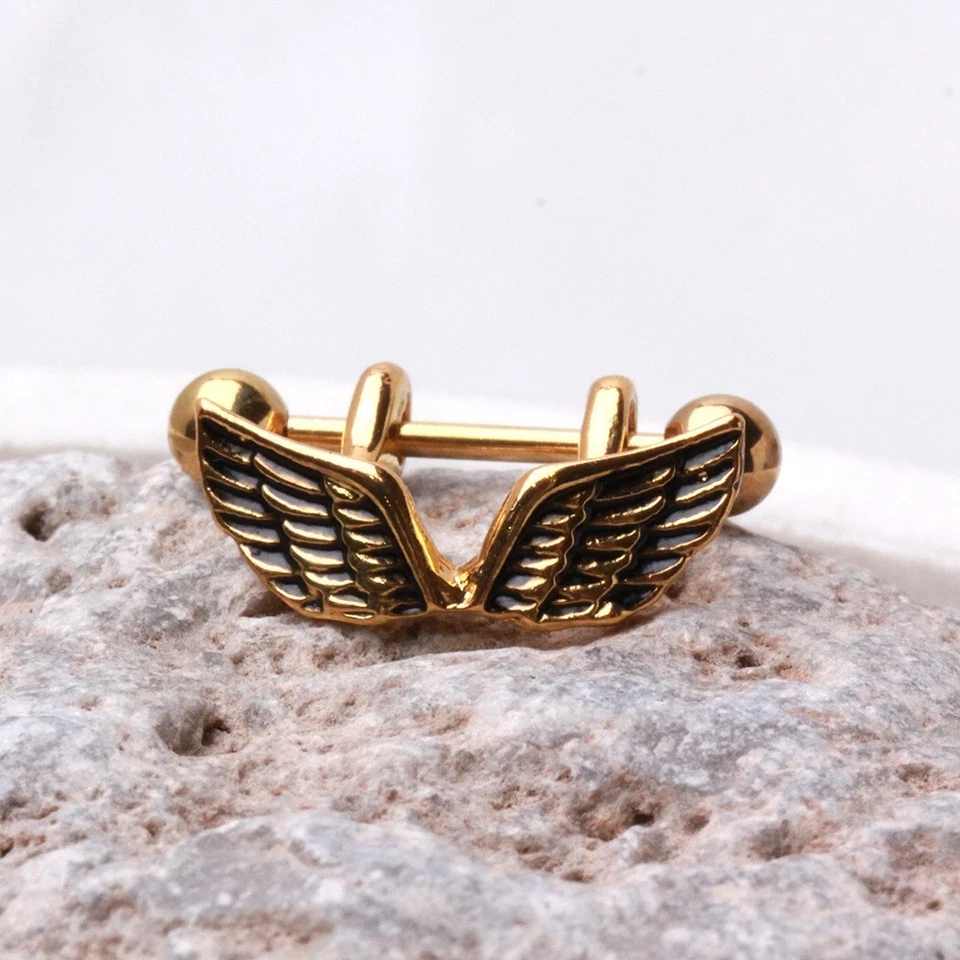 Gold Plated Angel Wing Cartilage Cuff - Image 2 of 4