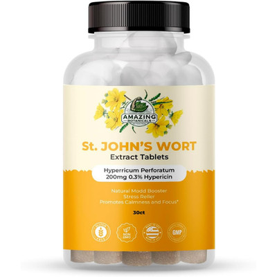 Amazing Botanicals St. John's Wort 200mg 0.3% Hypericin Mood Focus Calm