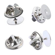 120 Pieces Tie Tacks Blank Pins with 120 Pieces Clutch Back Silver 