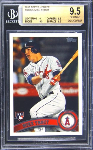2011 TOPPS UPDATE ROOKIE RC #US175 MIKE TROUT ROOKIE RC BGS 9.5