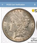 1898-S Morgan Silver Dollar $1-Graded PCGS AU-55!BETTER DATE SLIDER!NICE 4 GRADE