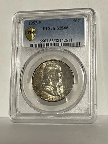 1952-S Franklin Half Dollar 50c PCGS MS66