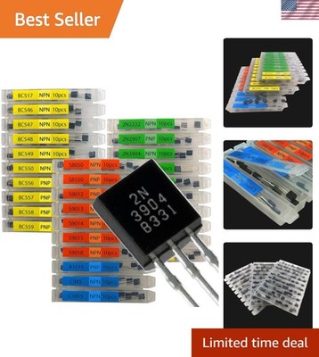 30 Kinds 300pcs Assorted Type General Purpose TO92 Transistors PNP NPN Bipola...