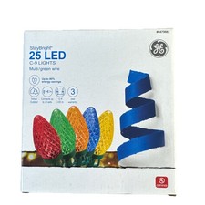 GE 25 CT StayBright C9 LED Christmas Light String Set - Multicolor 12 Feet