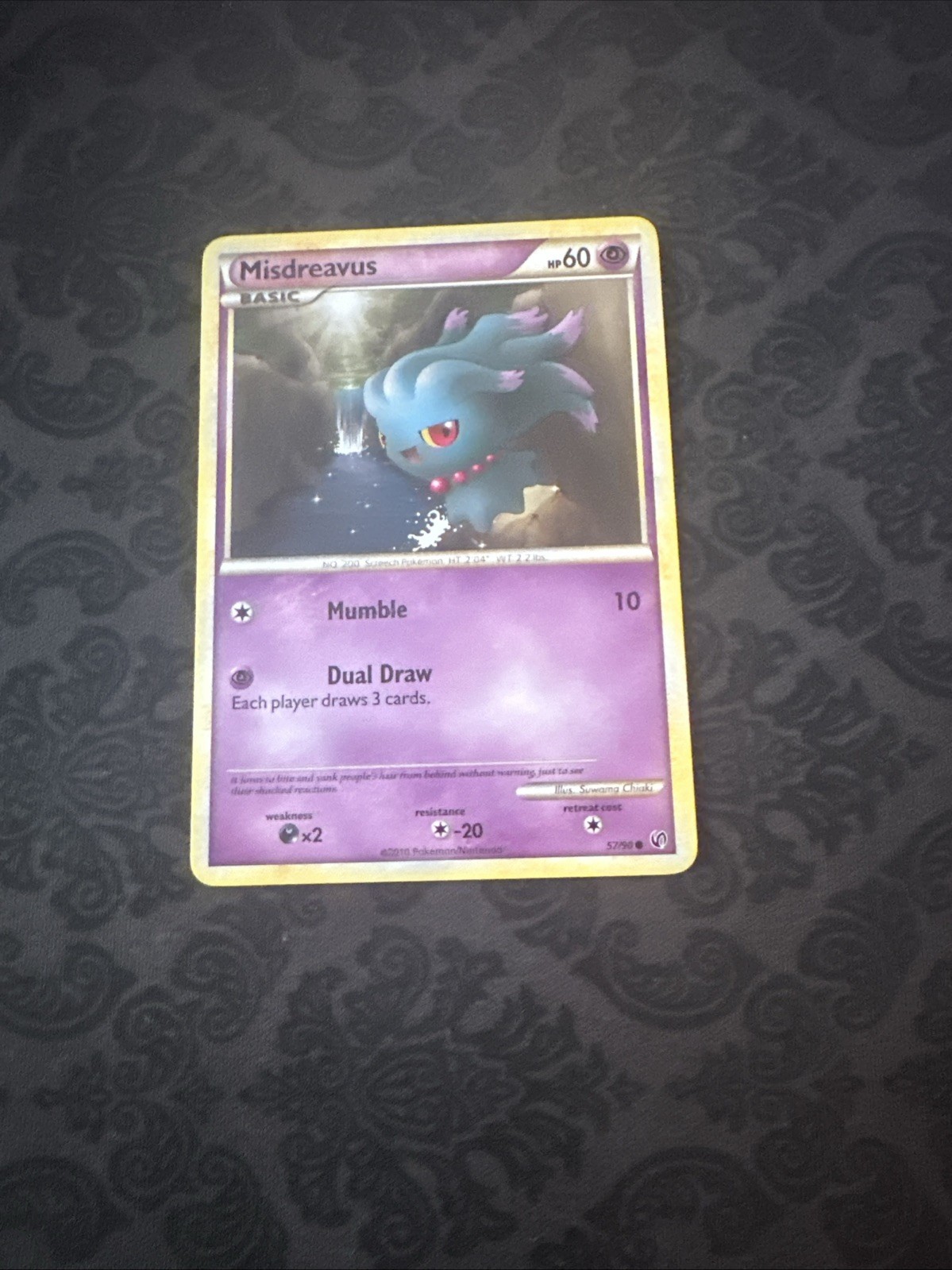 MISDREAVUS 57/90 - NON-Holo - COMMON - HGSS Undaunted - 2010 POKEMON Card