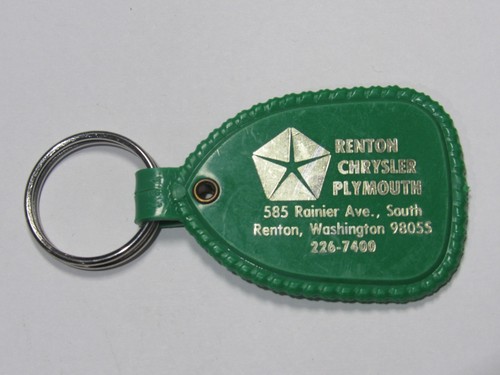VTG Renton Chrysler-Plymouth Washington Dealership Key Chain FOB Tag Dealer Oil