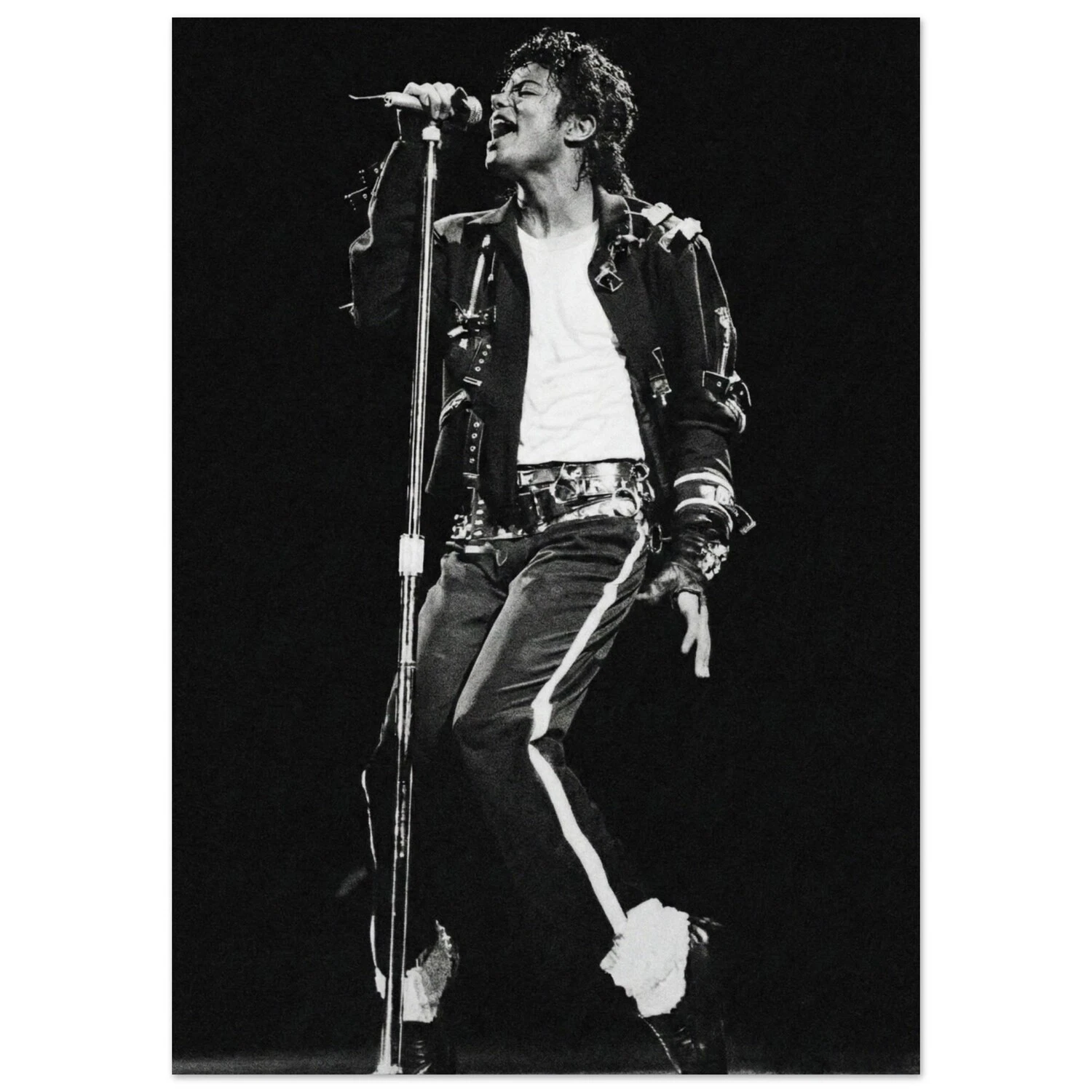 Michael Jackson Black & White Concert Poster Vertical Wall Art