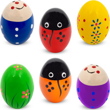Wooden Maracas for Kids, Colorful Egg Shakers Toy for Boys and Girls Aged 1-3...