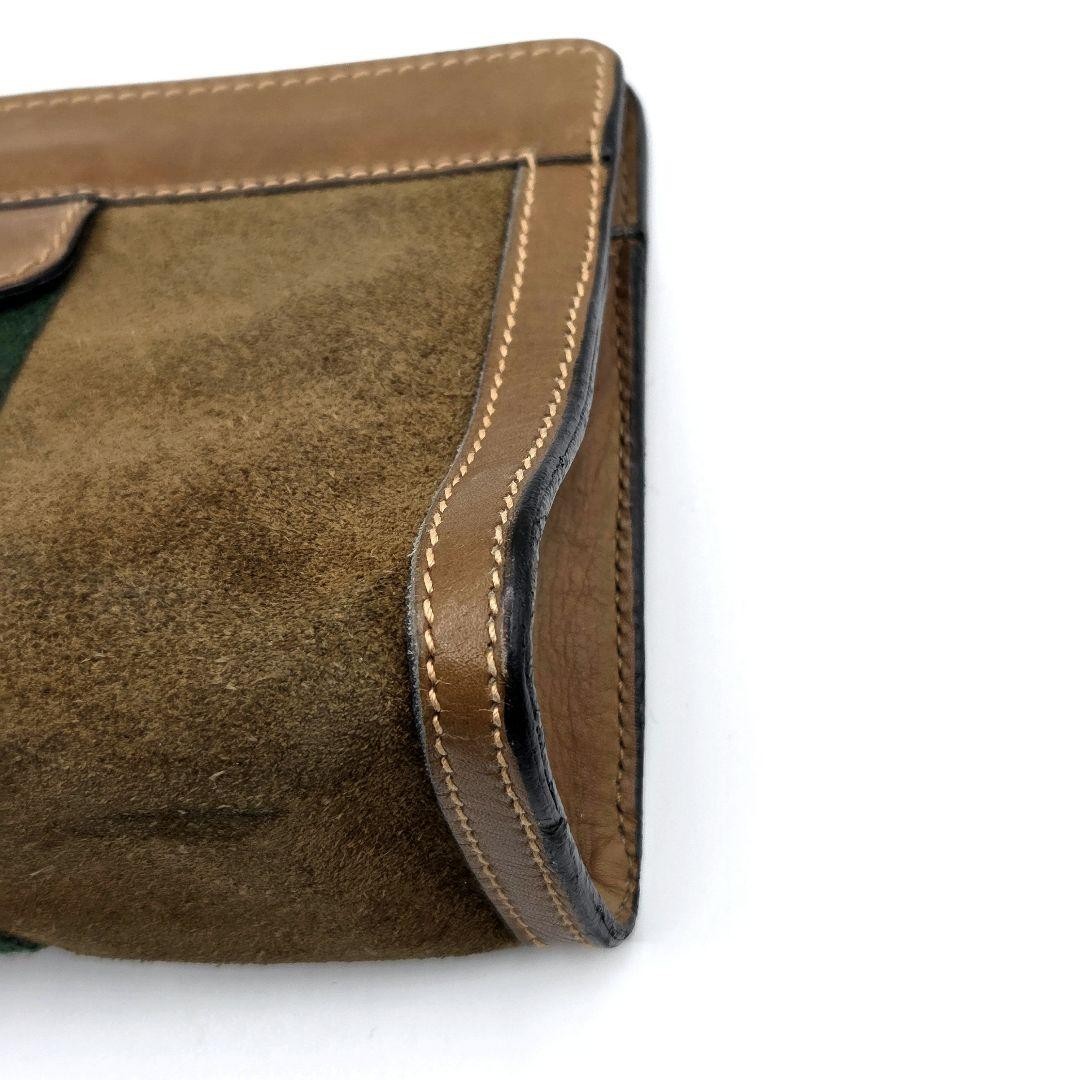 [Authentic Used] GUCCI Solid Sherry Line Suede Br… - image 9