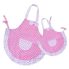 Mother Daughter Aprons Toddler And Mommy Apron Princess Bowknot Girls Kitchen Ap