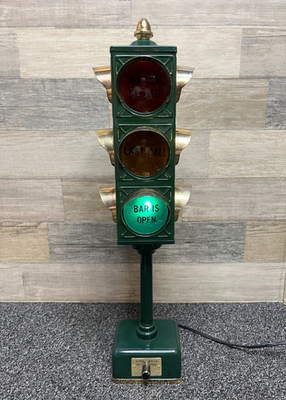 Bar Open - Last Call - Closed Traffic Light Signal Lamp Made Japan